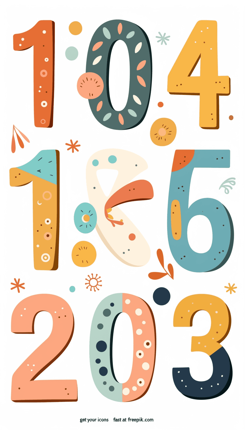 Number Rest original repeating artwork