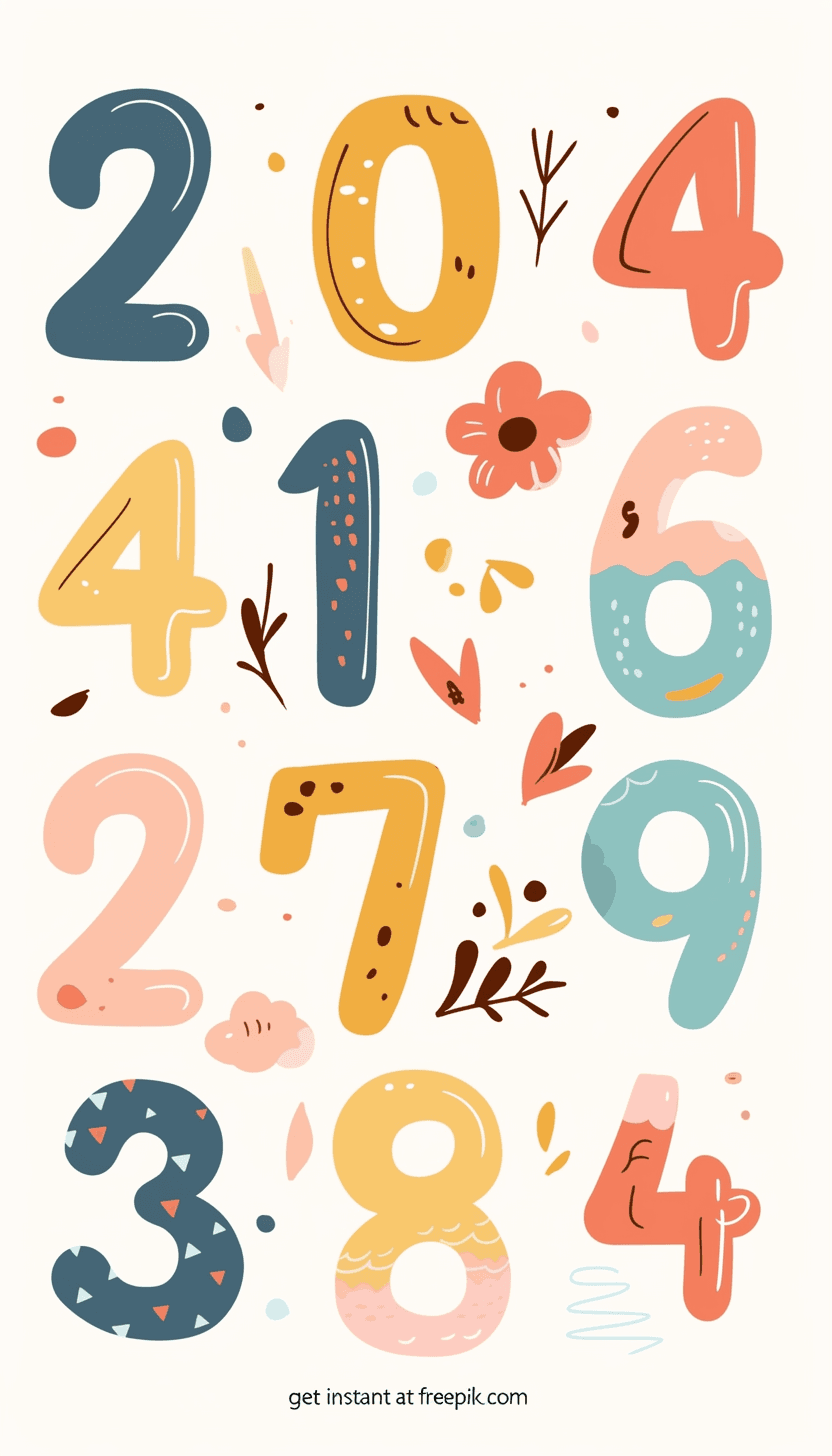 Number Shine original repeating artwork