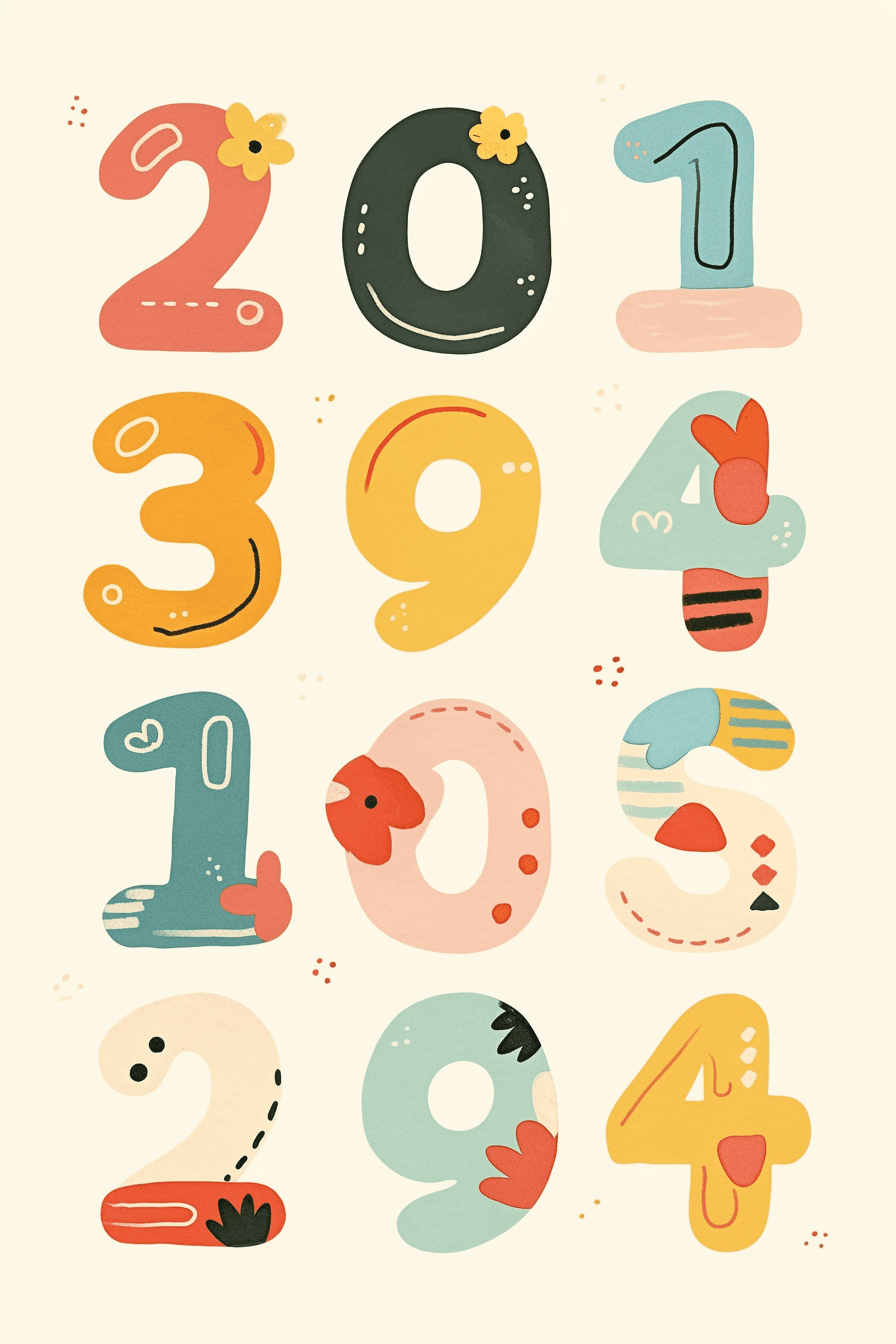 Number 092 original repeating artwork