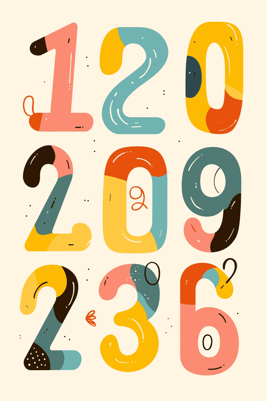 Number 080 original repeating artwork