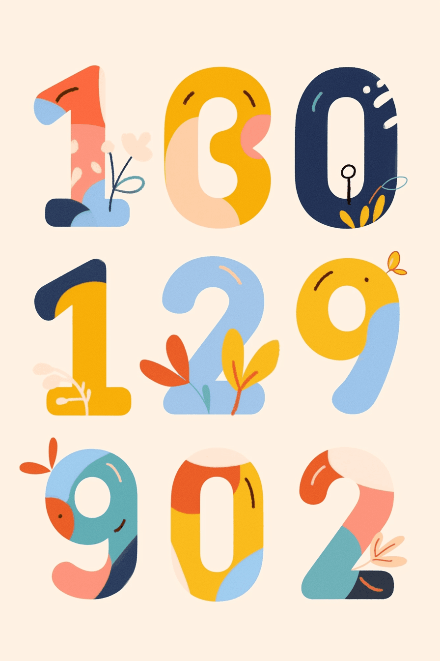 Number 008 original repeating artwork