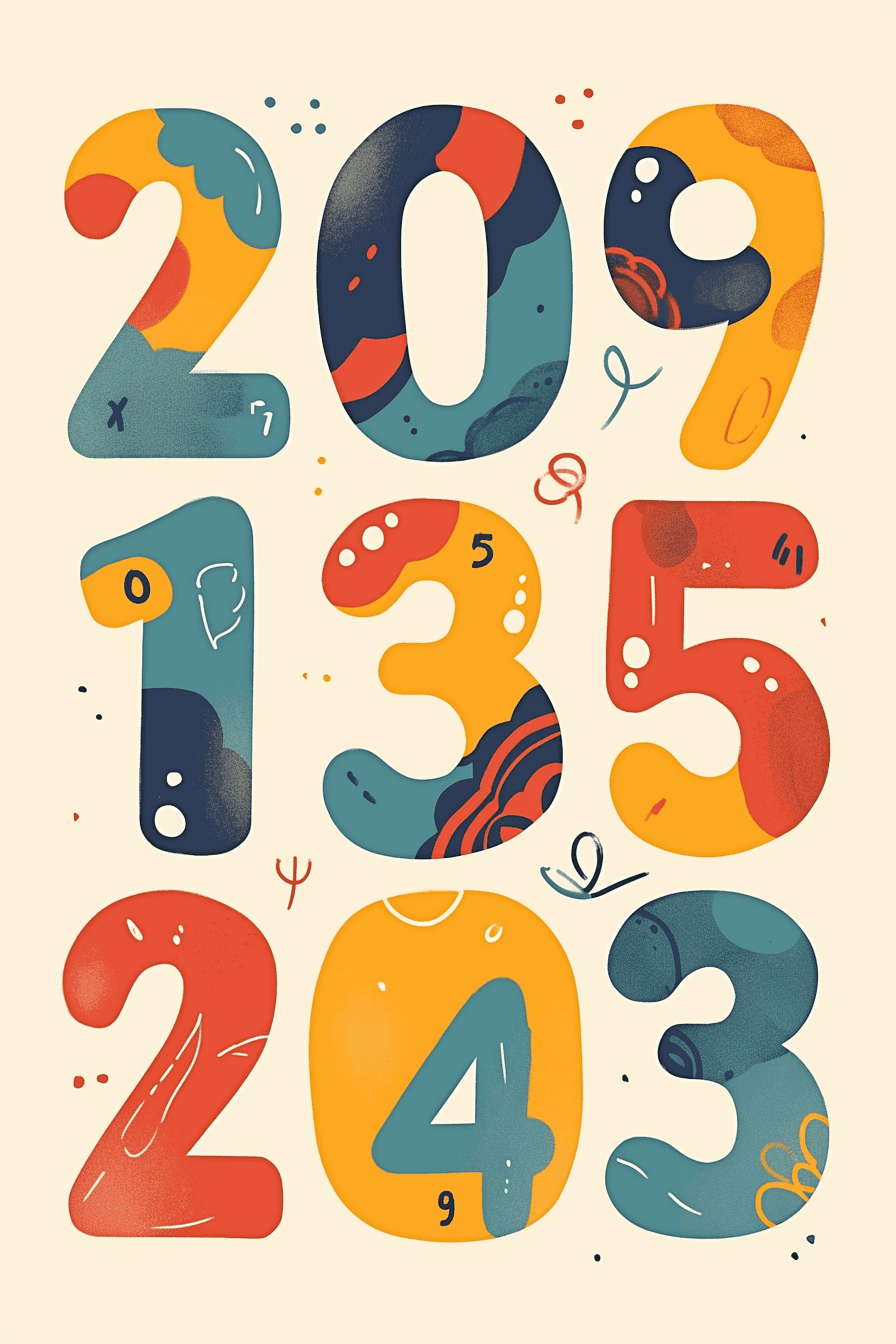 Number 073 original repeating artwork