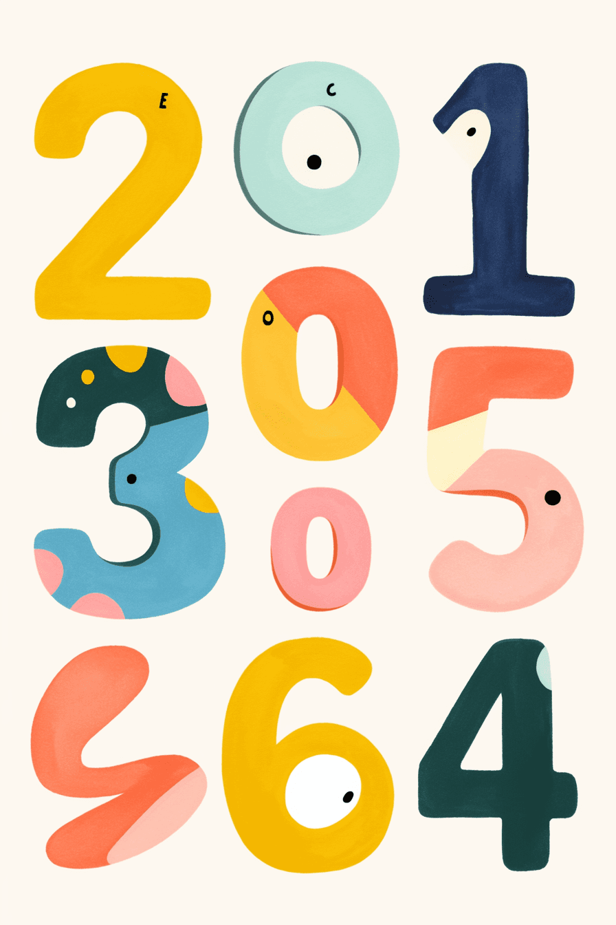 Number 098 original repeating artwork