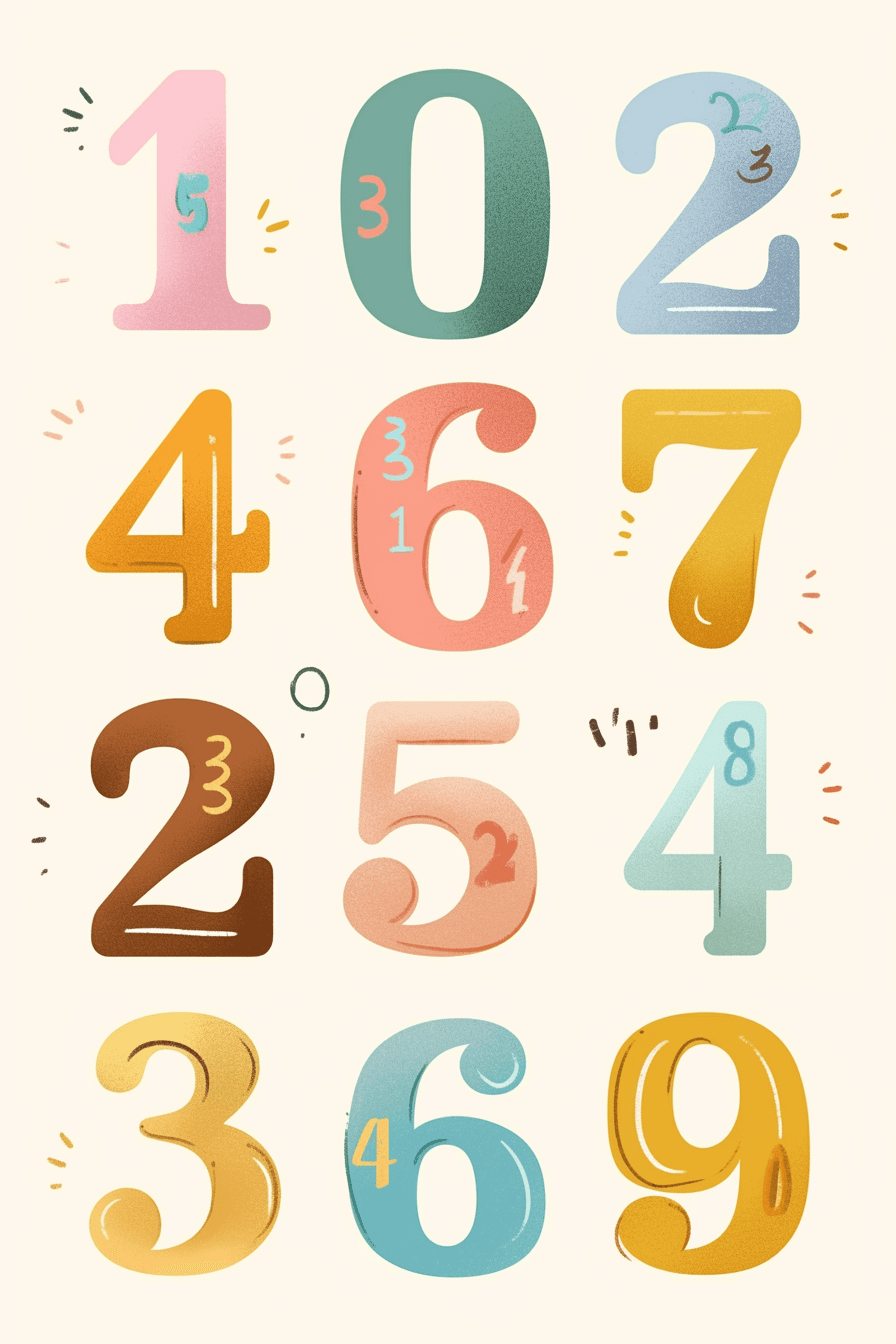 Number Bounce original repeating artwork