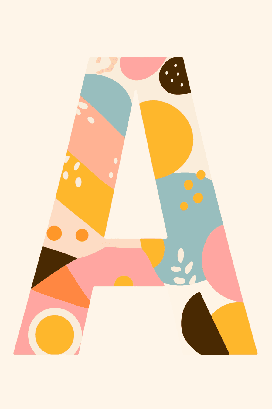 Letter 082 original repeating artwork