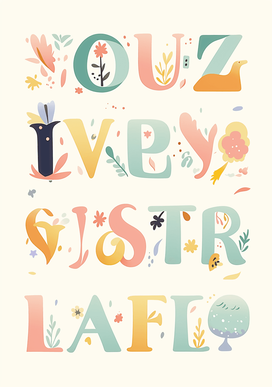 Letter Label original repeating artwork