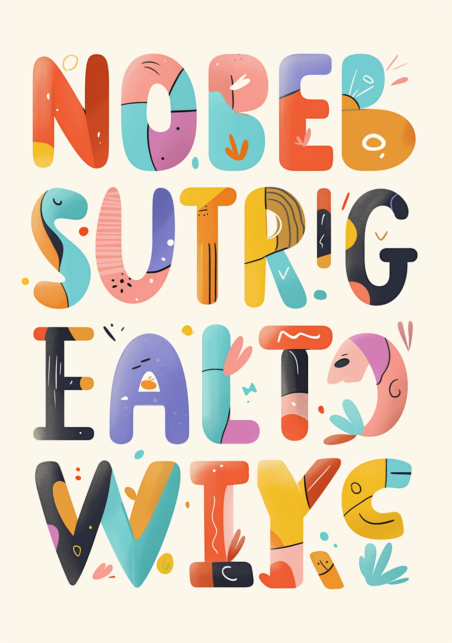 Letter Subway original repeating artwork