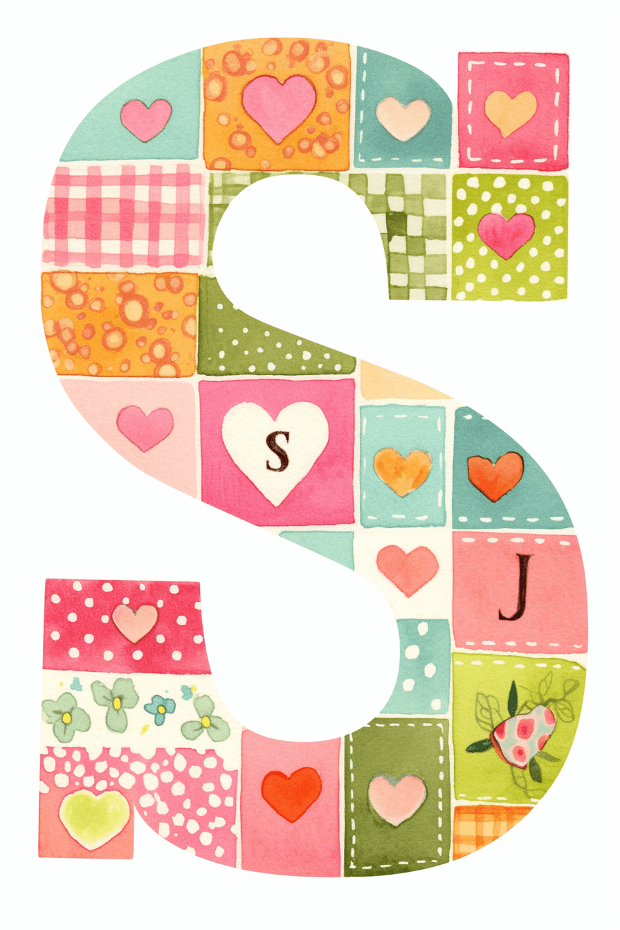 Letter Spring original repeating artwork