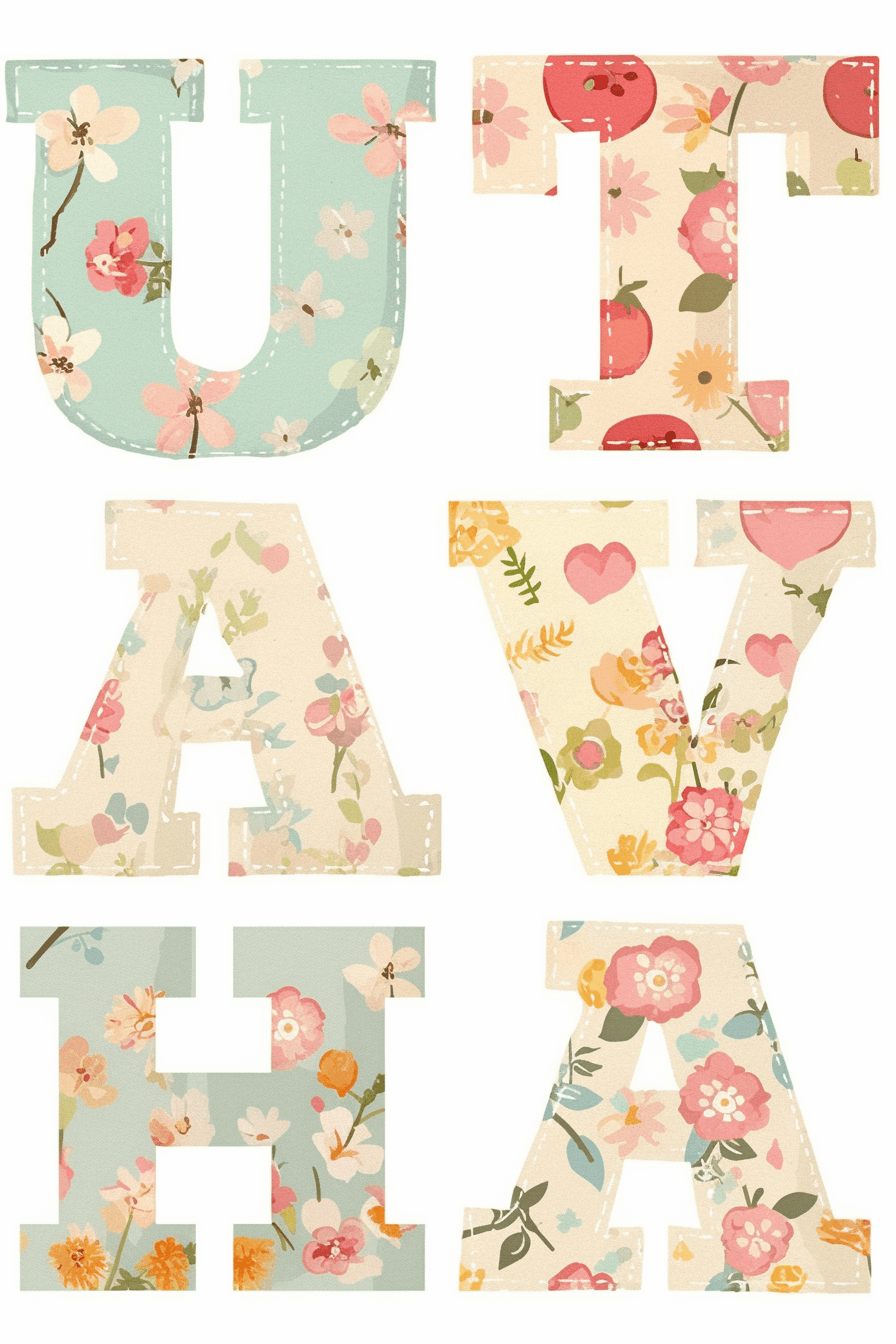 Letter Rooftop original repeating artwork