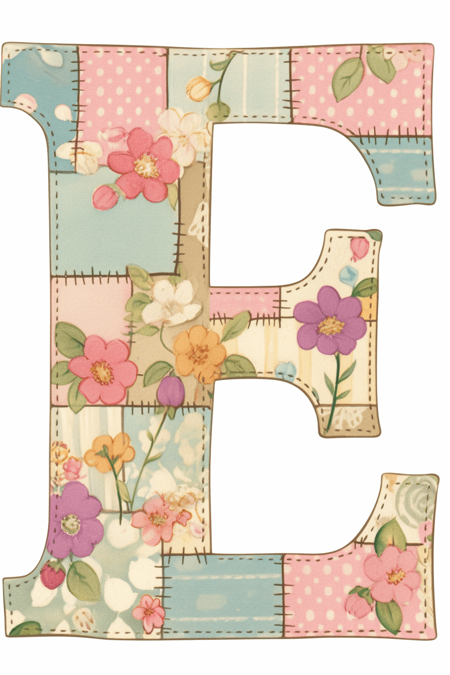 Letter Autumn original repeating artwork