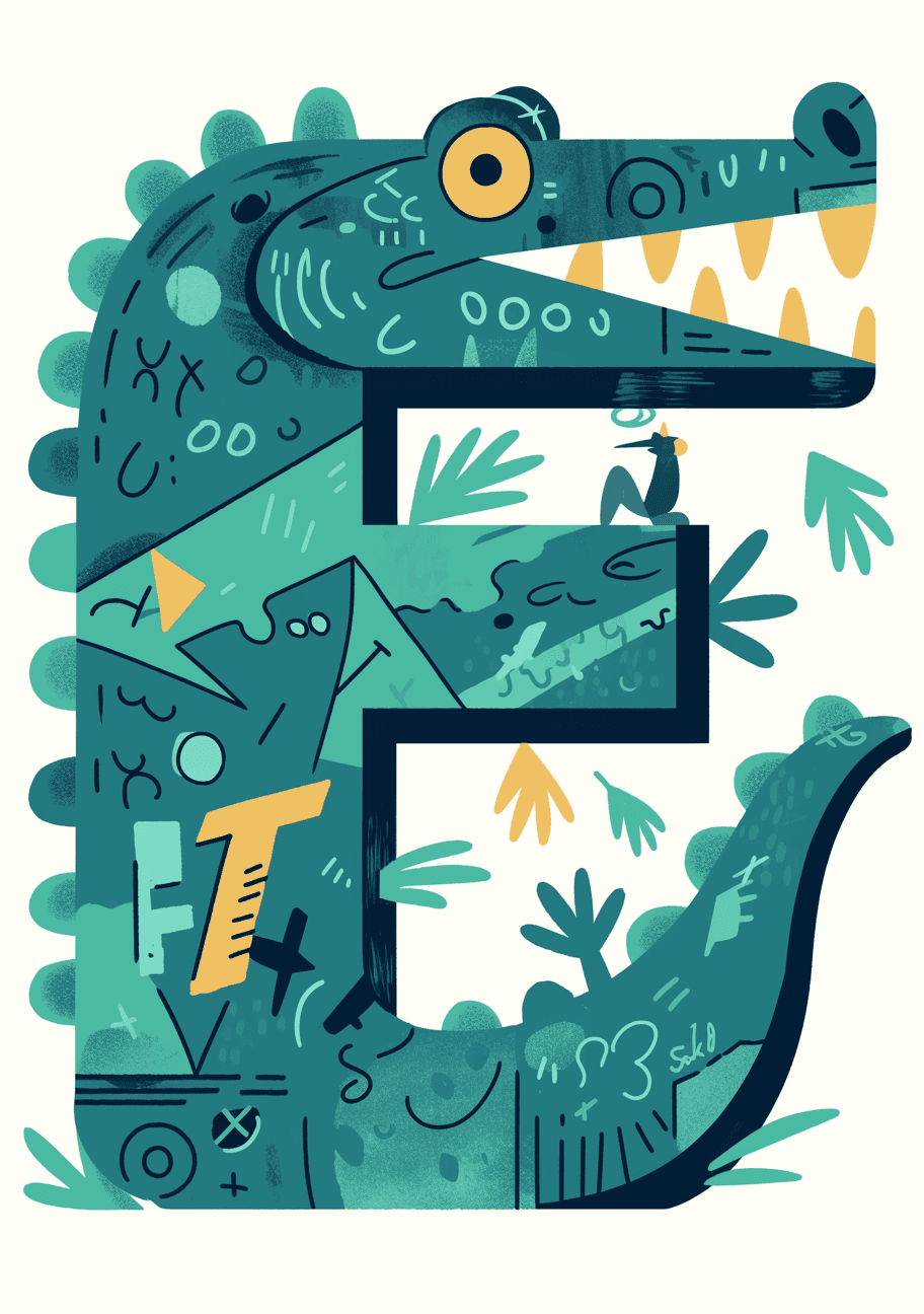 Animals Go original repeating artwork