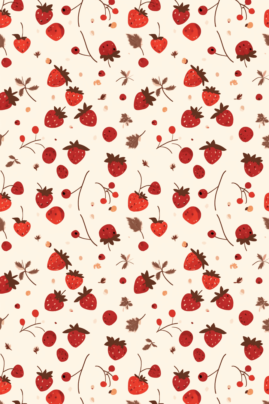 Fresh Strawberry Team original repeating artwork