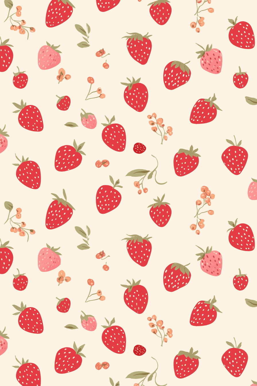 Fresh Strawberry Party original repeating artwork