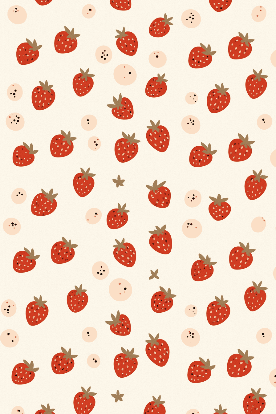 Fresh Strawberry Tribe original repeating artwork