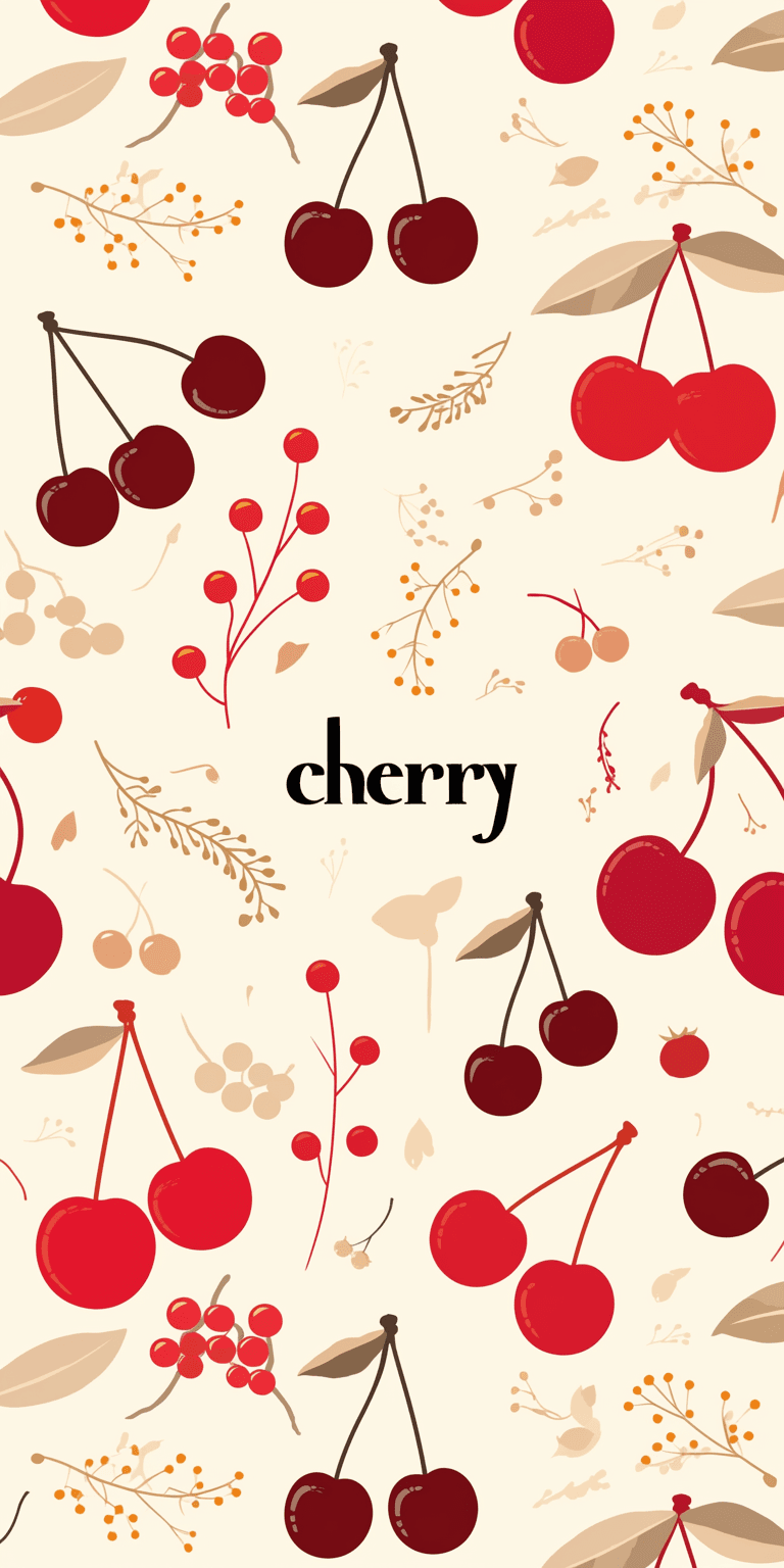 Fresh Cherry Picnic original repeating artwork