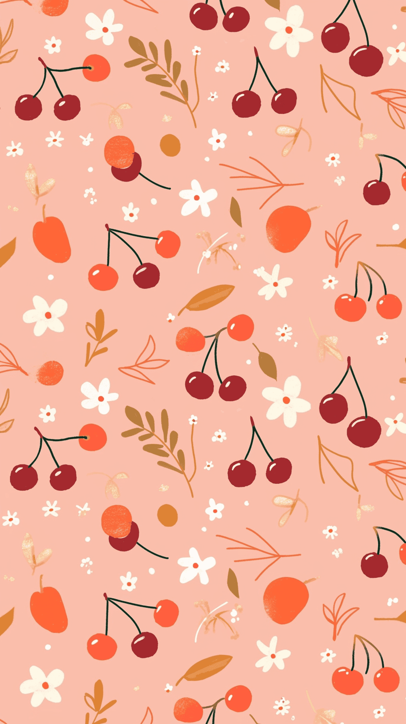 Fresh Cherry Gang original repeating artwork