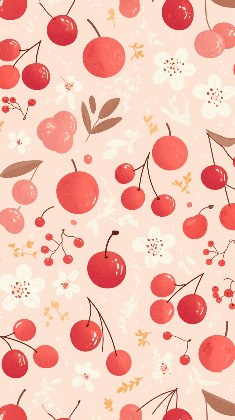 Fresh Cherry Tribe original repeating artwork