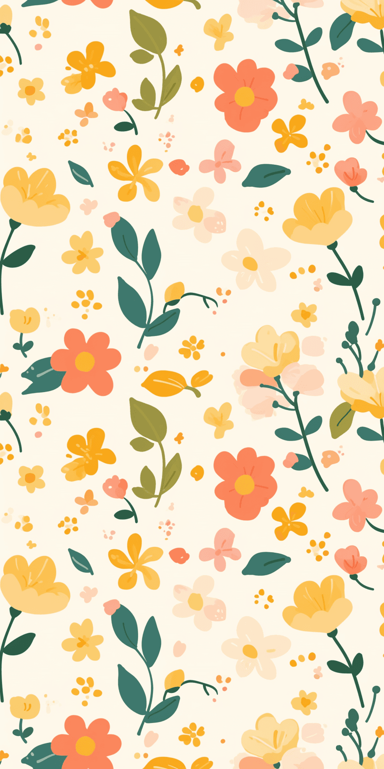 Fresh Bloom Mono original repeating artwork