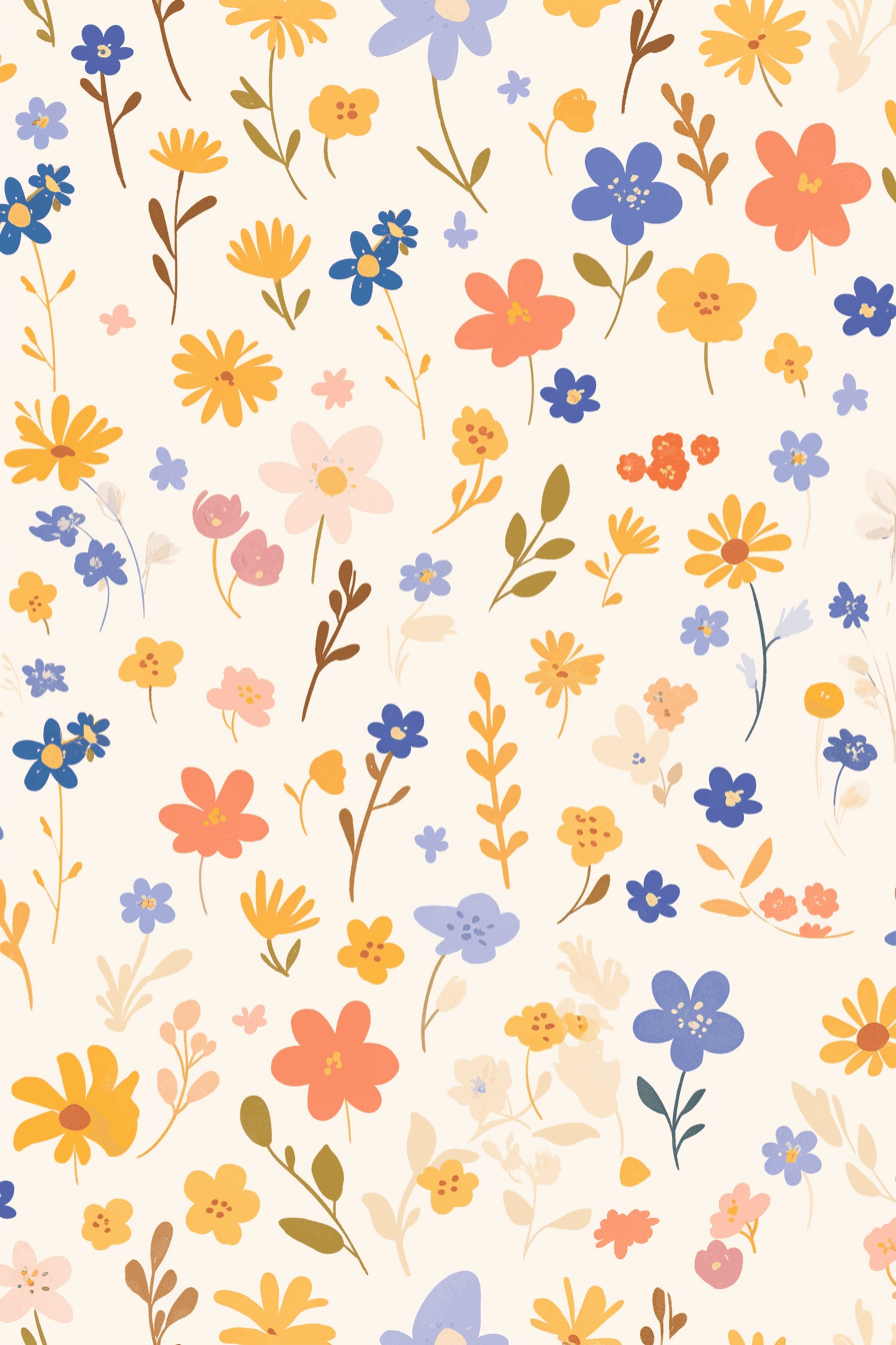 Fresh Bloom Fizz original repeating artwork