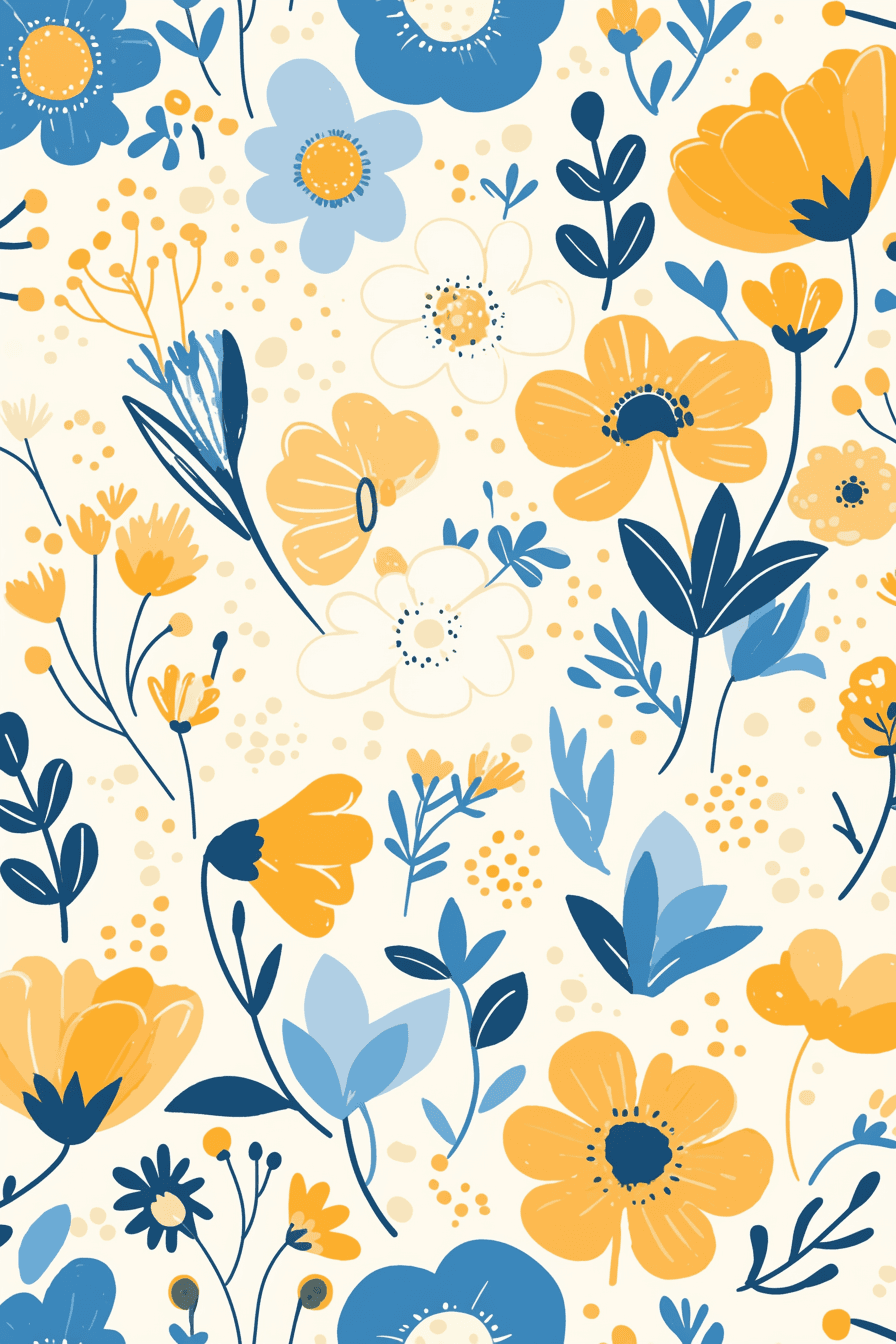 Fresh Bloom Party original repeating artwork