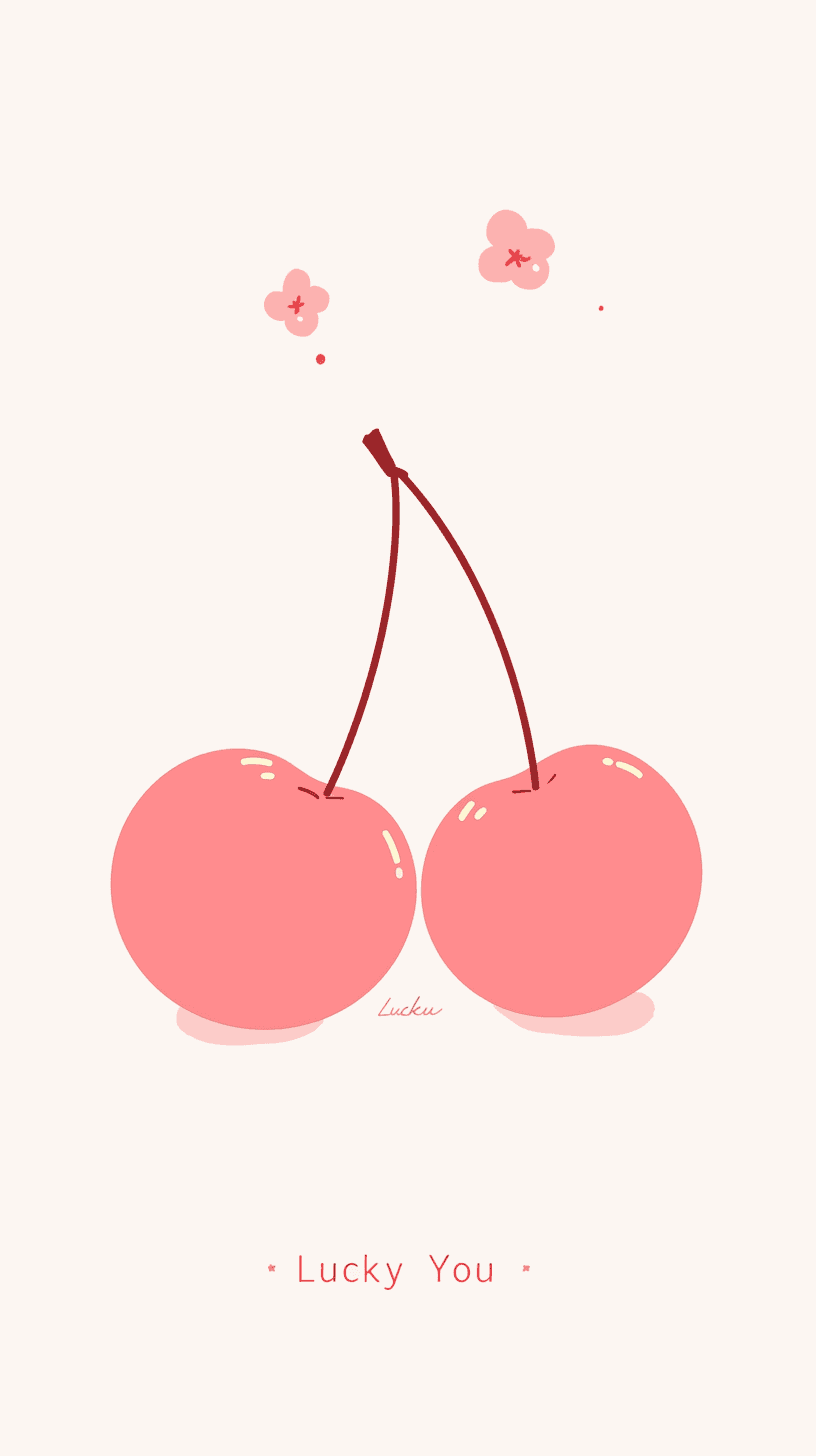 Fresh Cherry Fizz original repeating artwork