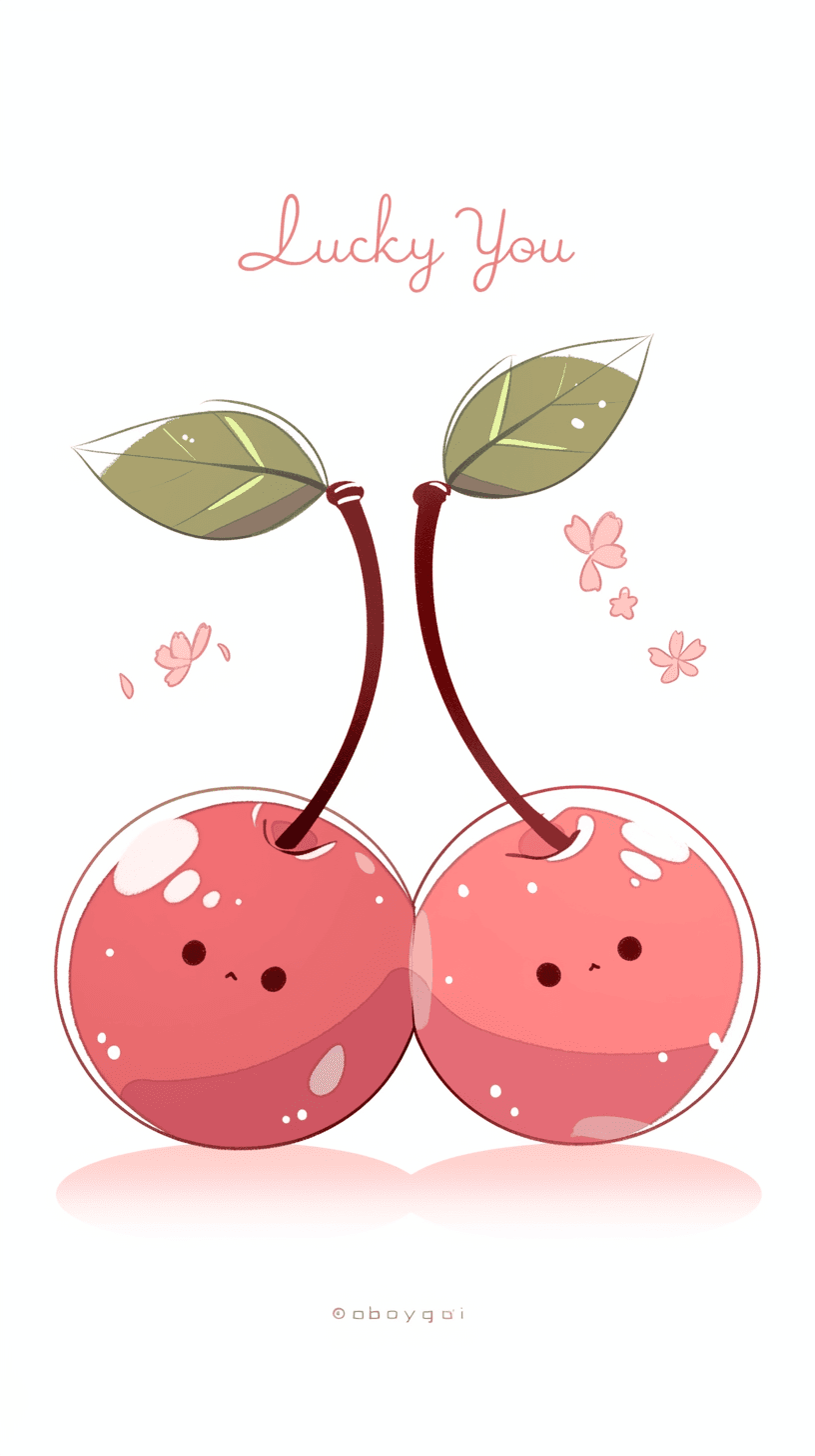 Fresh Cherry Bounce original repeating artwork