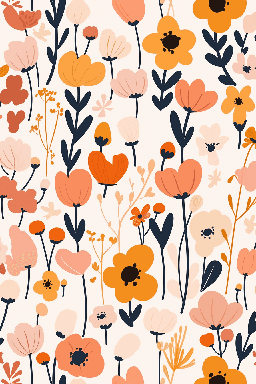 Fresh Bloom Rooftop original repeating artwork
