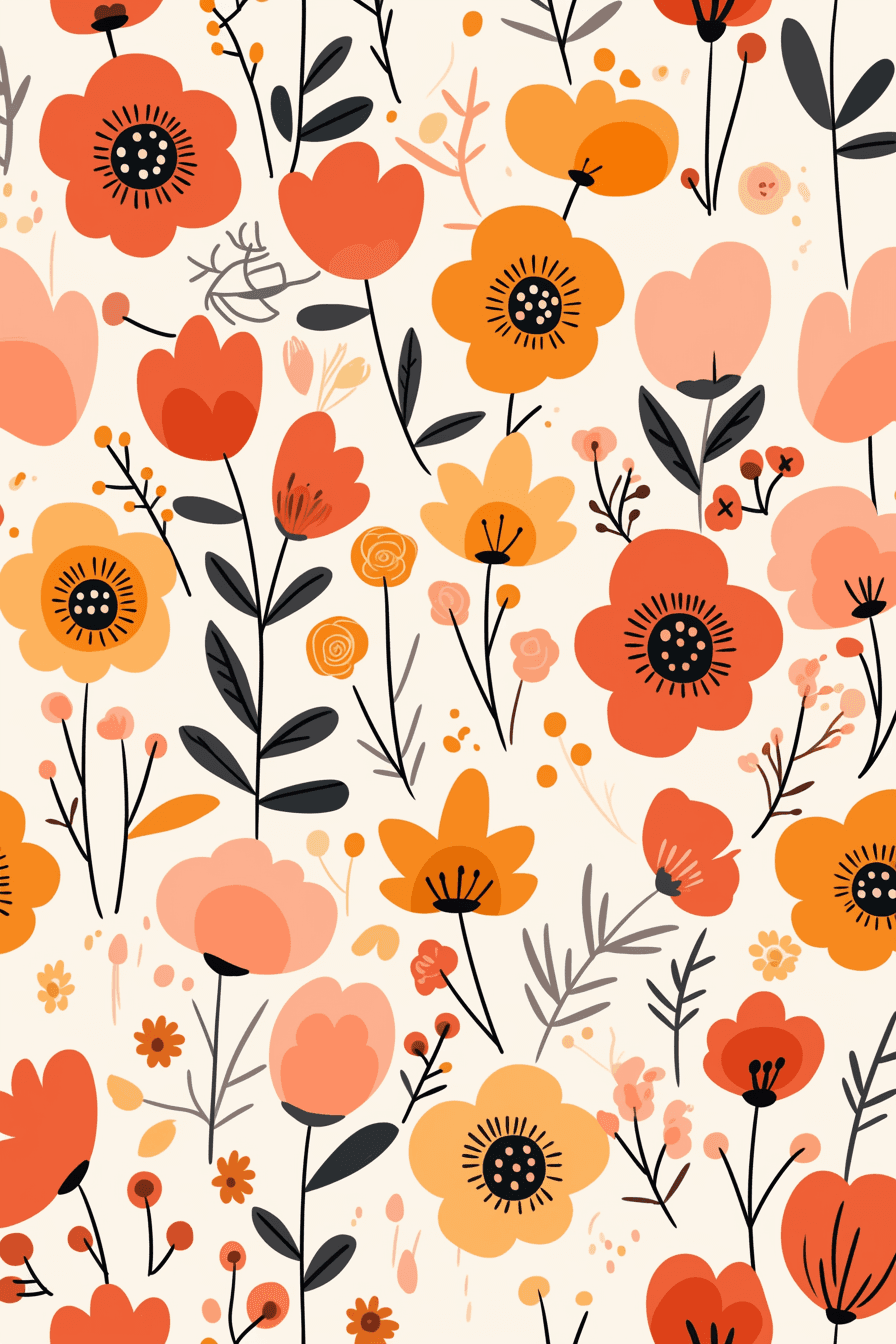 Fresh Bloom Amber original repeating artwork