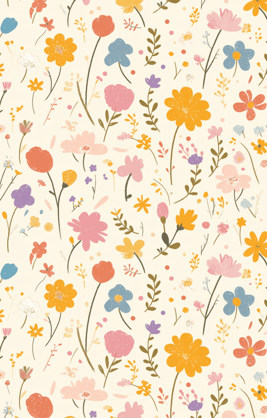Fresh Bloom Shine On original repeating artwork