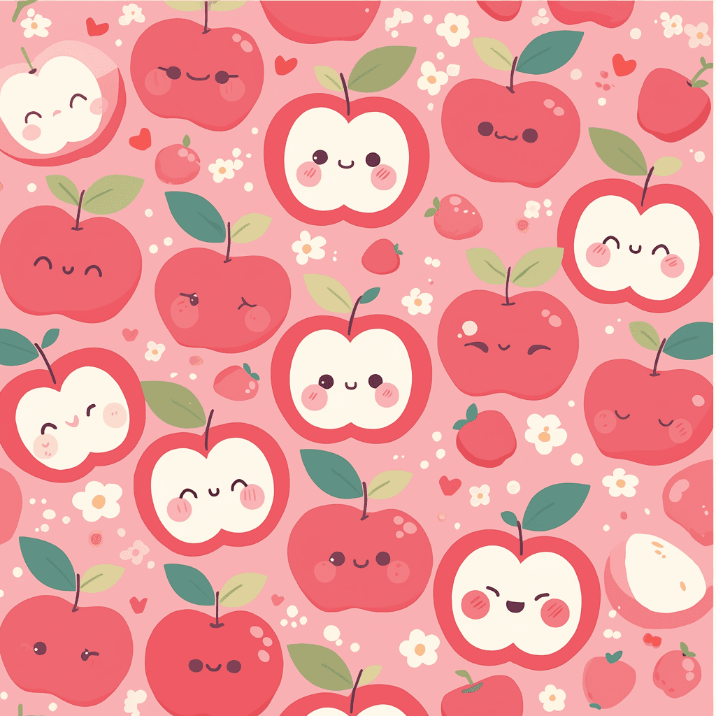 Fresh Apple Pals original repeating artwork