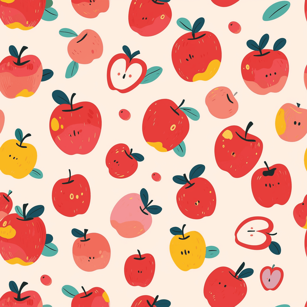 Fresh Apple Squad original repeating artwork
