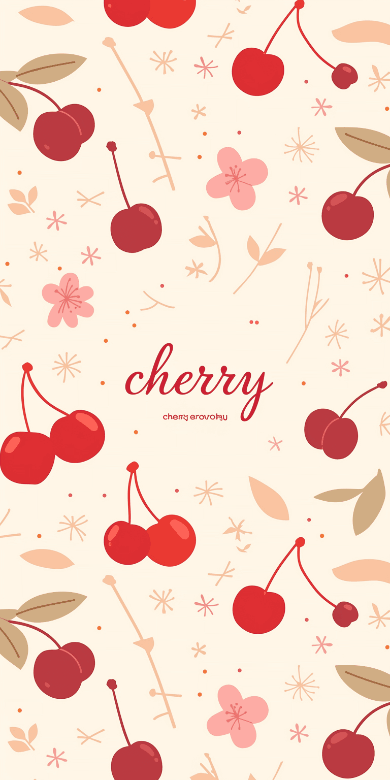Fresh Cherry Buzz original repeating artwork