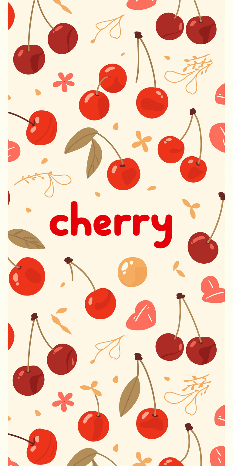 Fresh Cherry Flip original repeating artwork