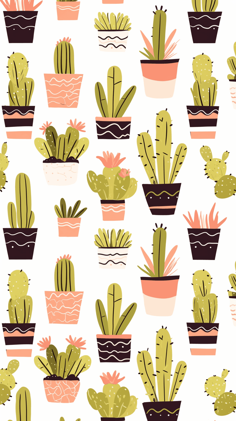 Fresh Cactus Show original repeating artwork