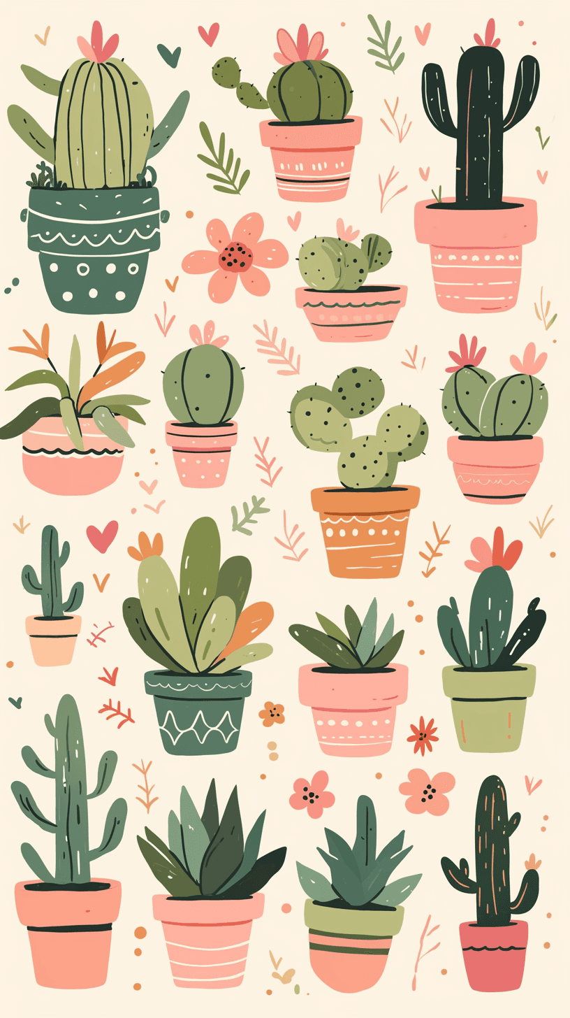 Fresh Cactus Sprint original repeating artwork