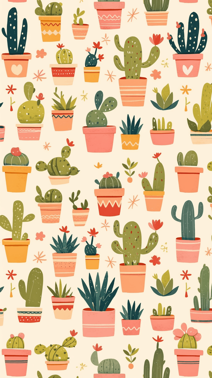 Fresh Cactus Beats original repeating artwork
