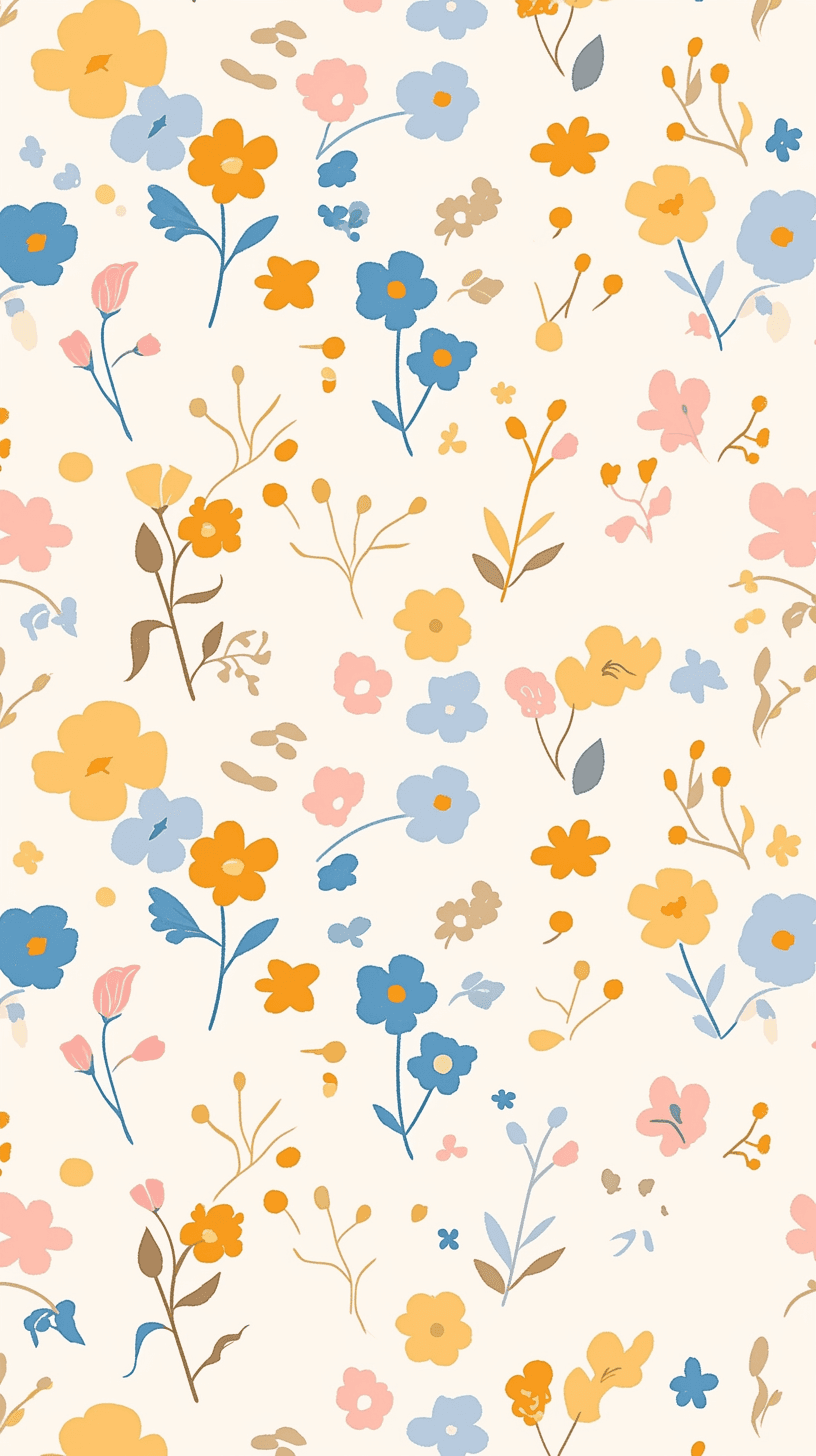 Fresh Bloom Noon original repeating artwork