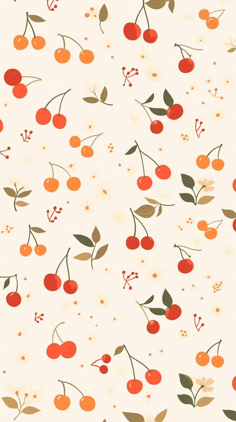 Fresh Cherry Rush original repeating artwork