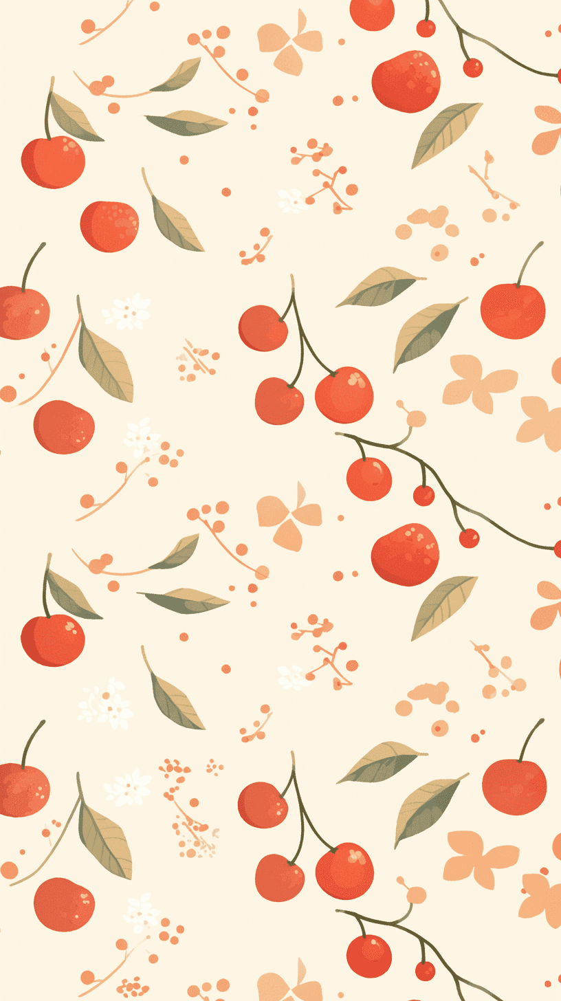 Fresh Cherry Zoom original repeating artwork