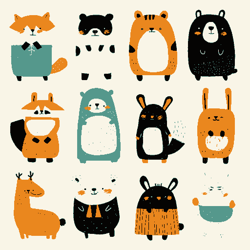 Animals 075 original repeating artwork