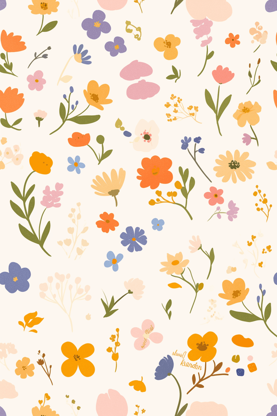 Fresh Bloom Parade original repeating artwork