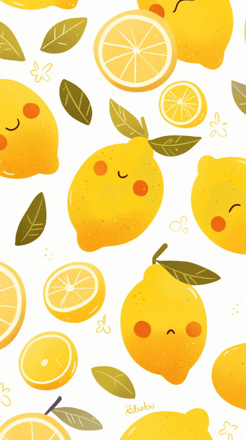 Fresh Lemon Crew original repeating artwork