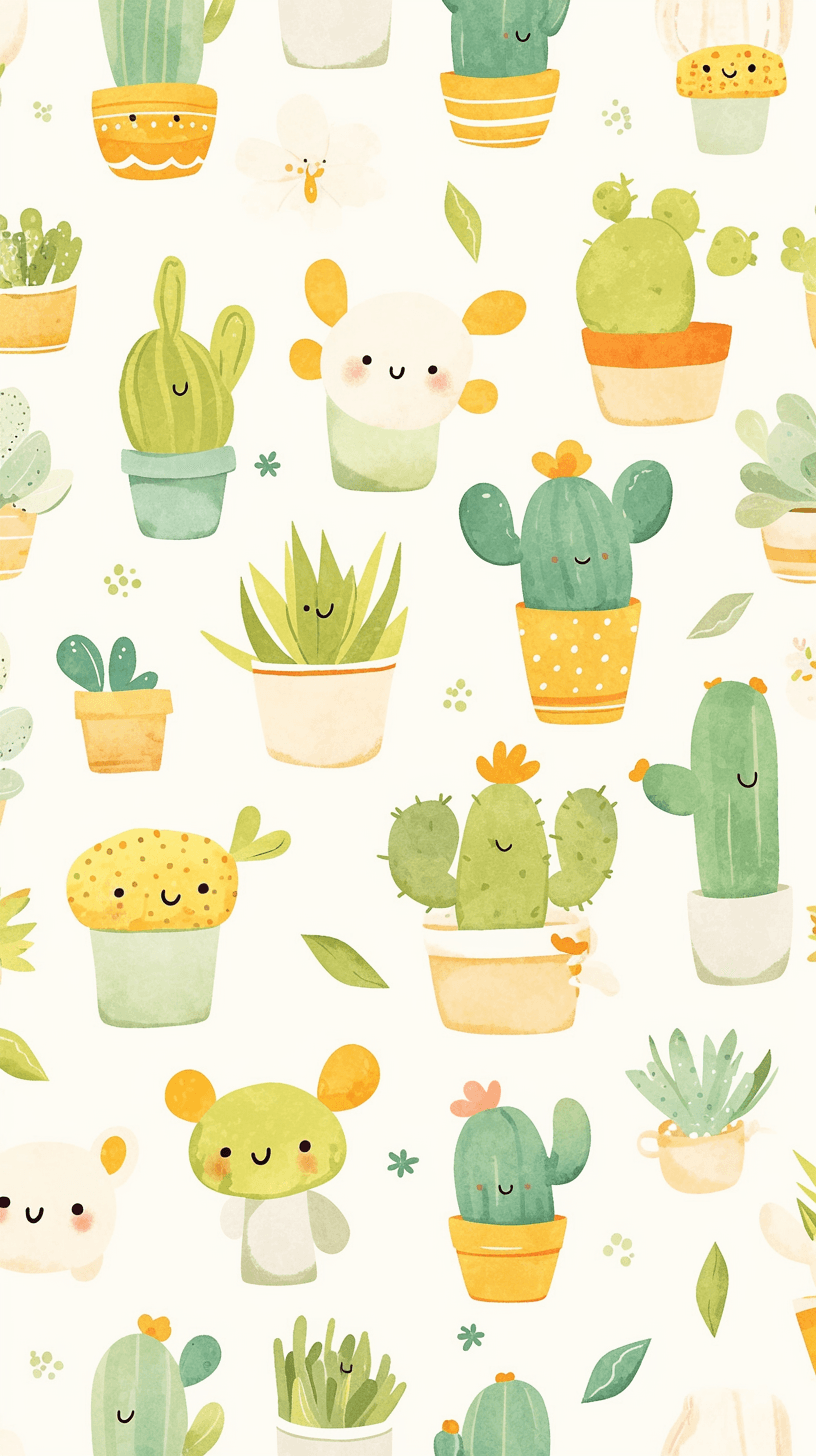 Fresh Cactus Pop original repeating artwork