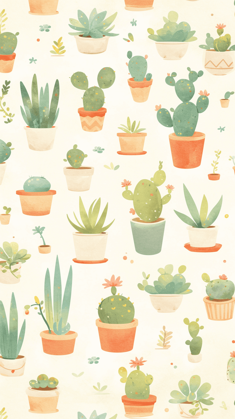 Fresh Cactus Jam original repeating artwork