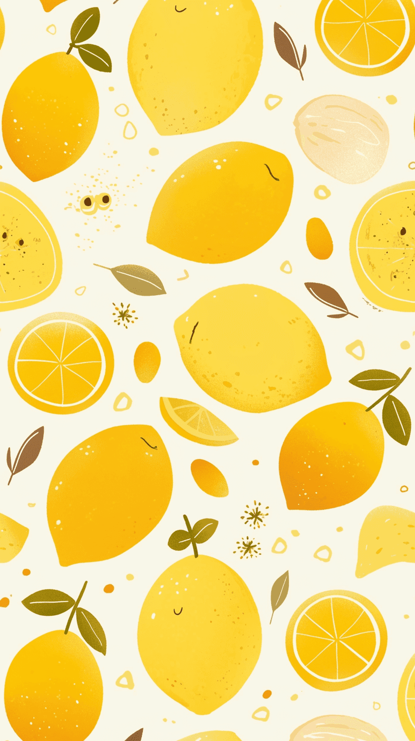 Fresh Lemon Pals original repeating artwork