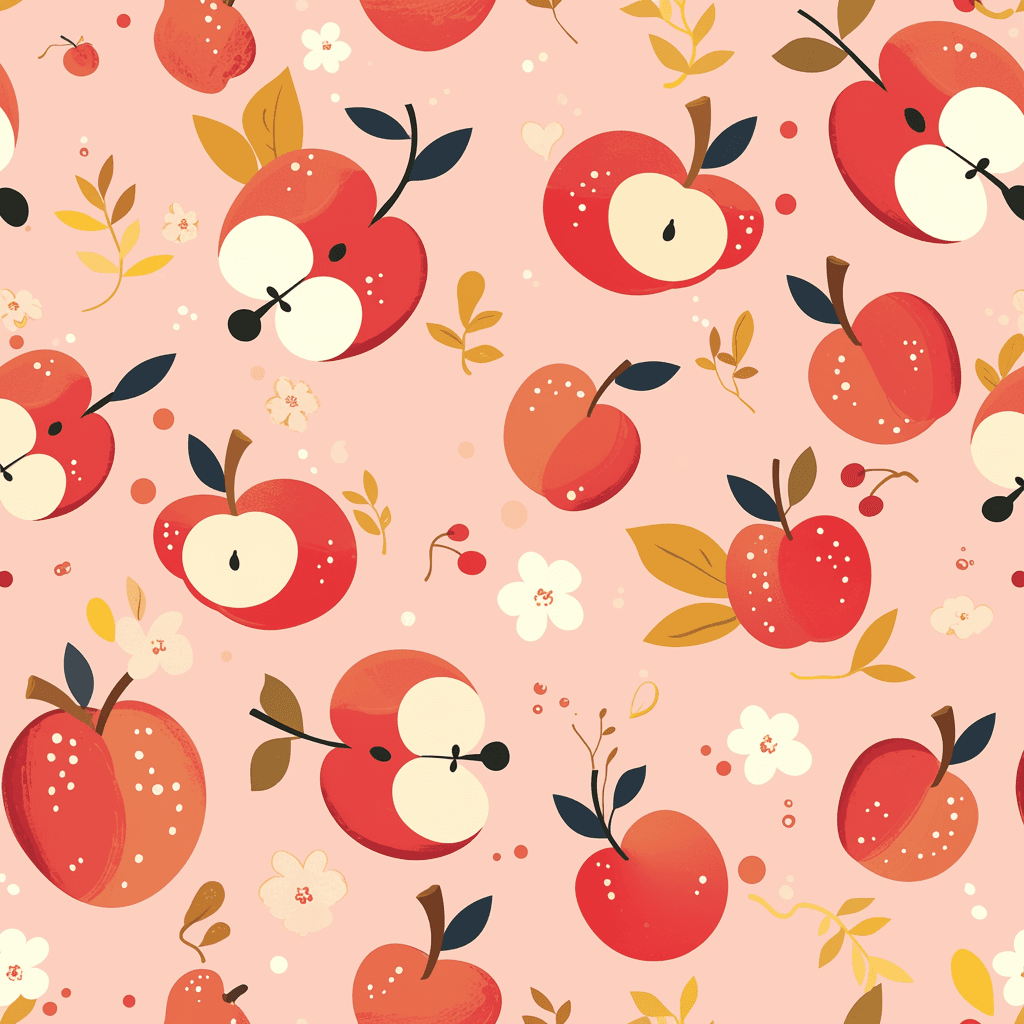 Fresh Fruit Picnic original repeating artwork