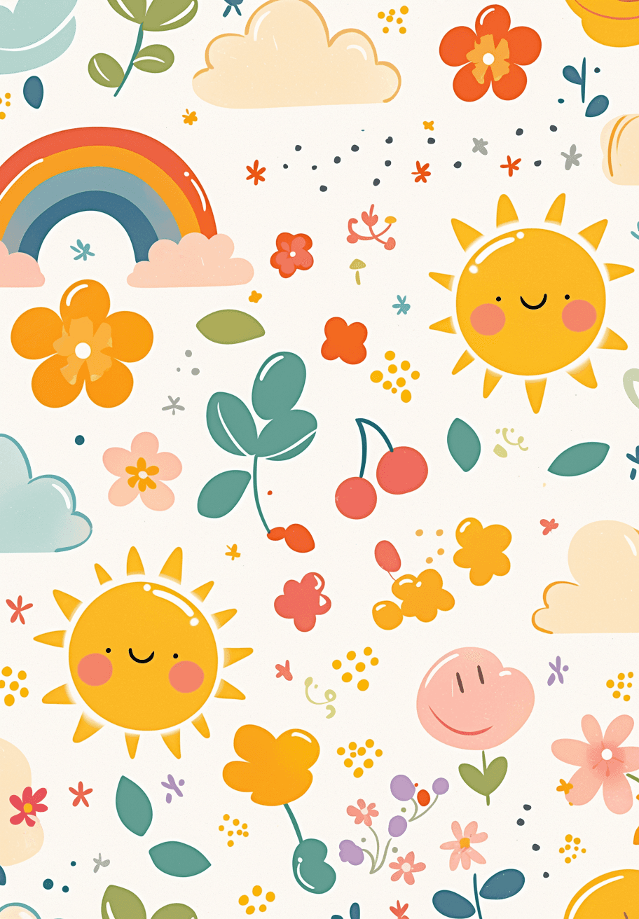 Fresh Rainbow original repeating artwork