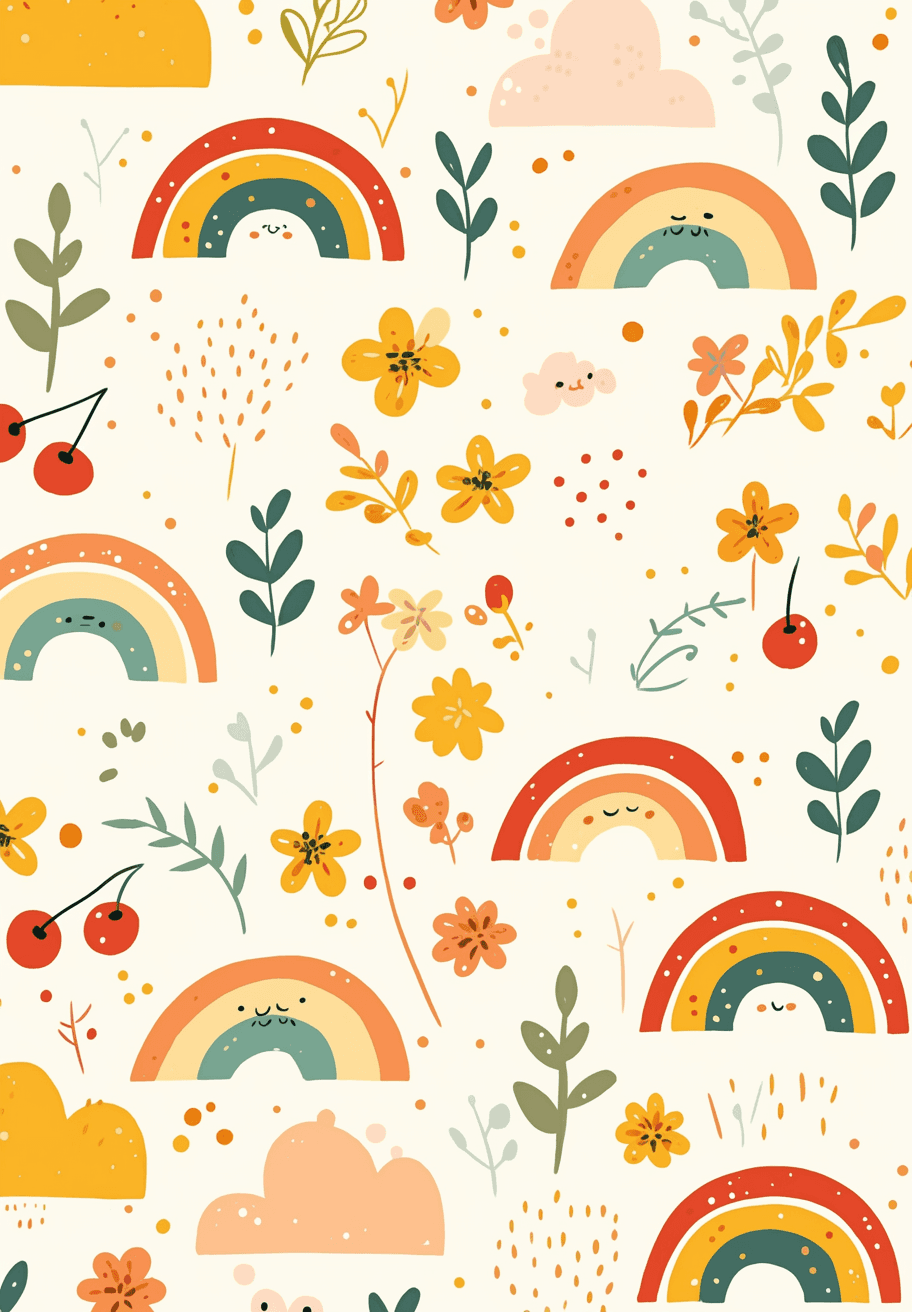 Fresh Rainbow Squad original repeating artwork