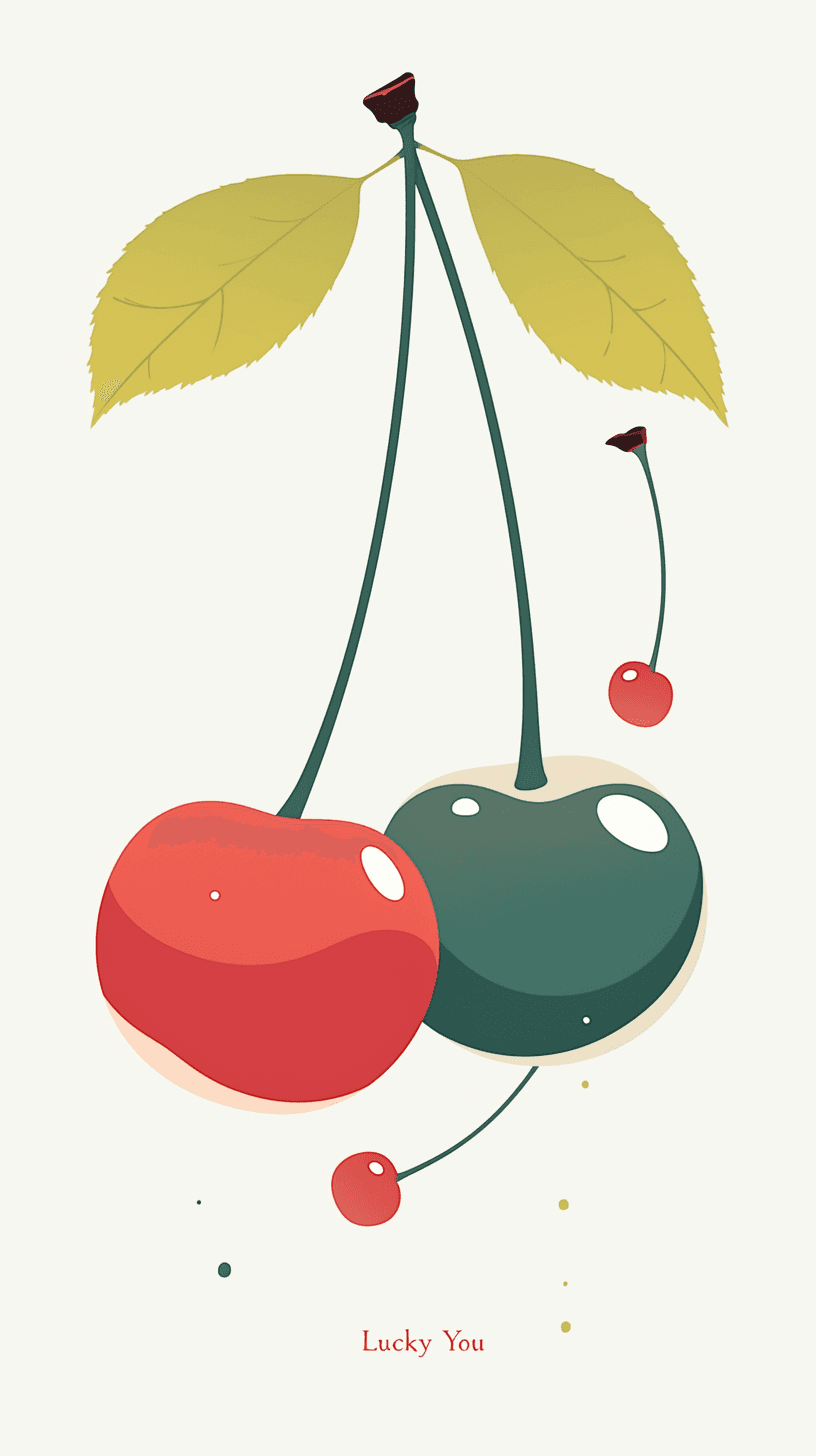Fresh Cherry Zip original repeating artwork