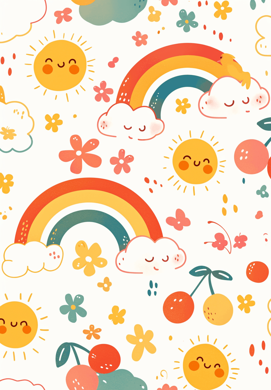 Fresh Rainbow Club original repeating artwork
